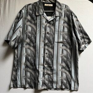 Tommy Bahama 100% Silk Tropical Short-Sleeve Button-Up Shirt Sz L